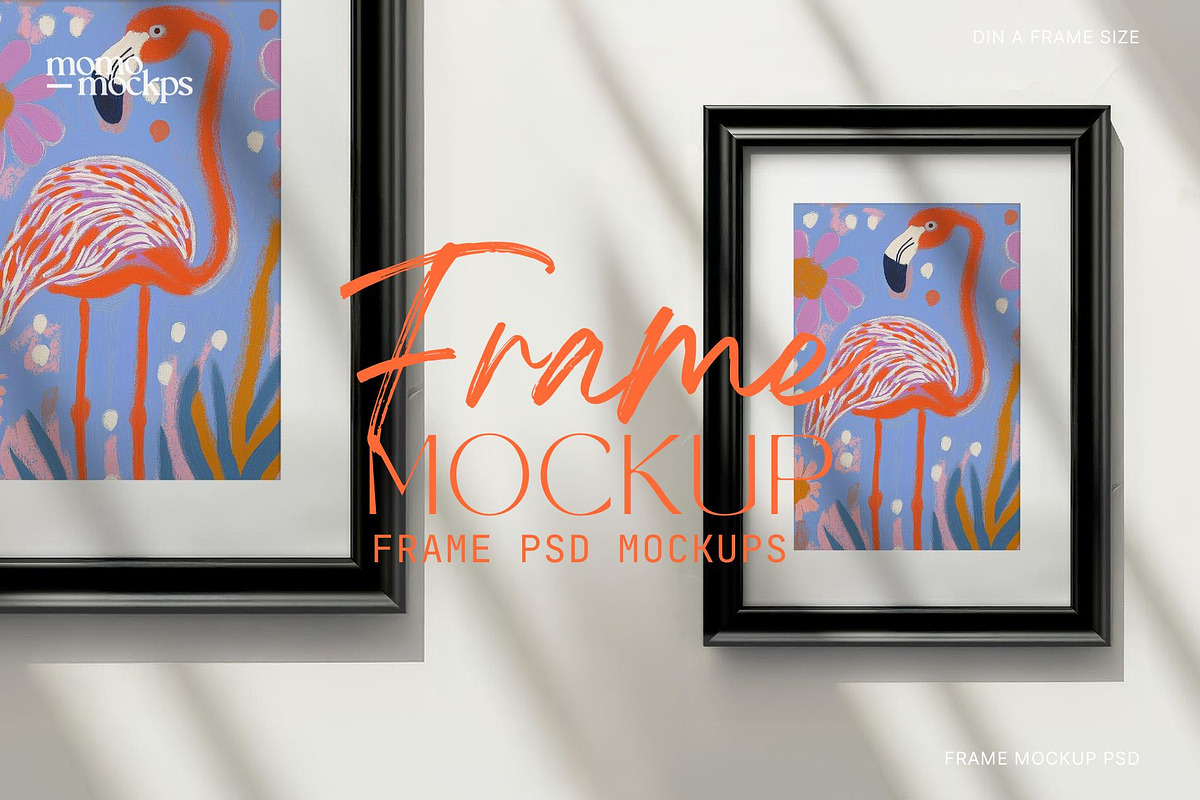 Black Frame Mockup | DIN A PSD, a Household Mockup by momomockps (Photo 1 of 6)