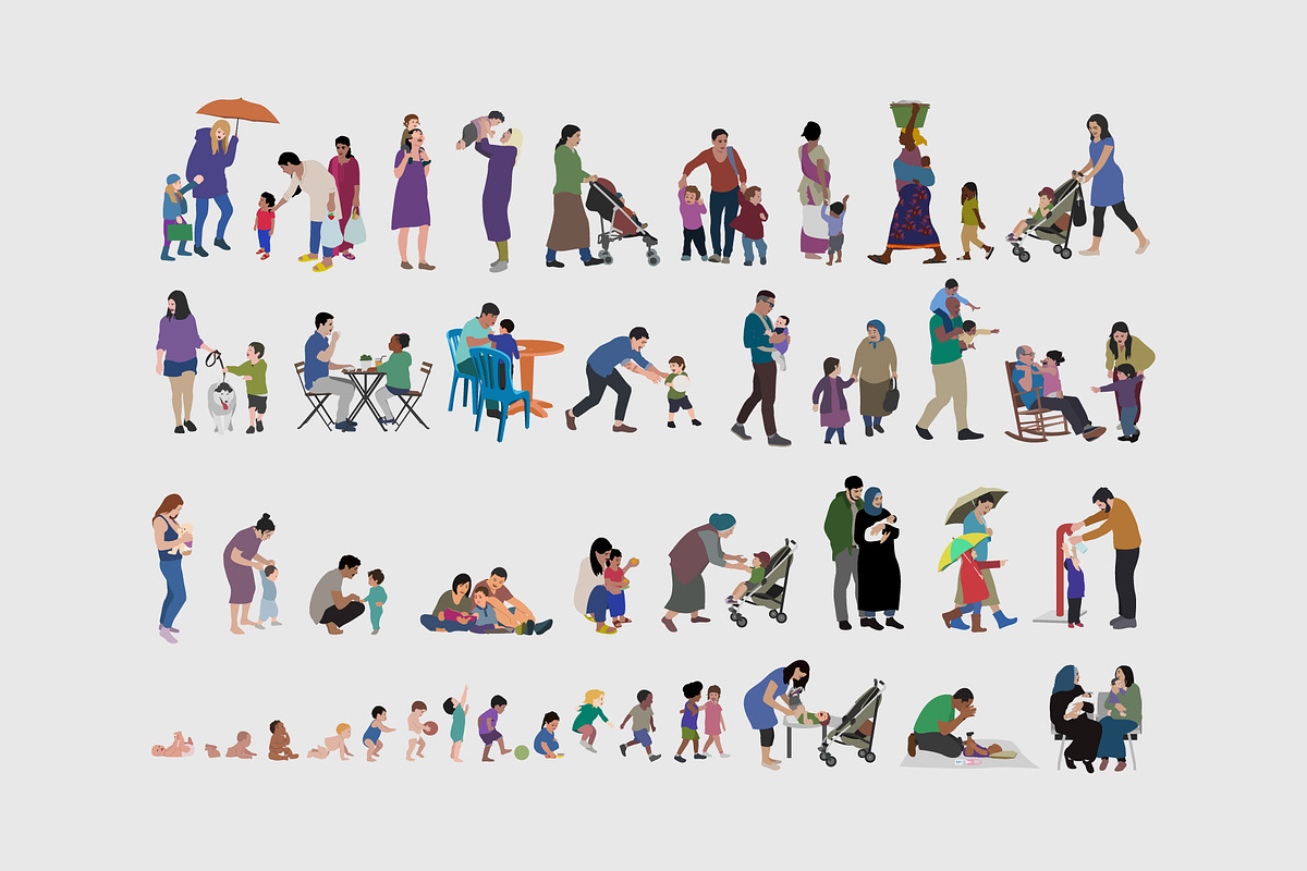 Babies, children & parents, a Person Illustration by Volkan Aydemir (Photo 2 of 10)