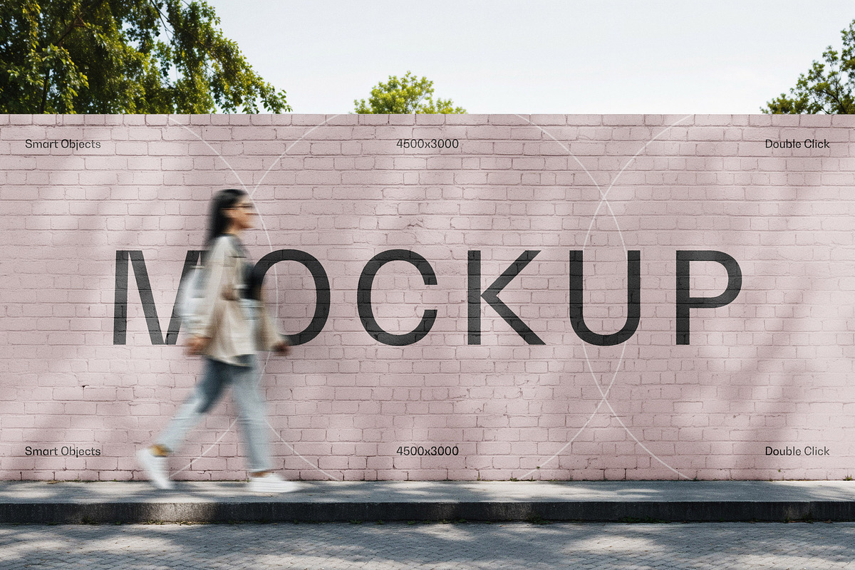 Brick Wall Mockup, an Advertising Mockup by Design Squad (Photo 1 of 3)