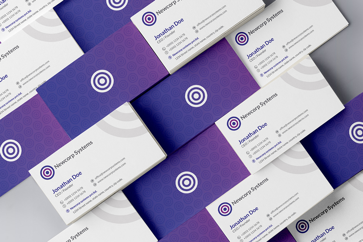 100 Modern Business Card Bundle, a Business Card Template by GraphicsEgg (Photo 87 of 102)