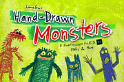 Hand-Drawn Monsters, a Graphic by HꟽƎ⅃UИƧ (Thumbnail 1 of 6)