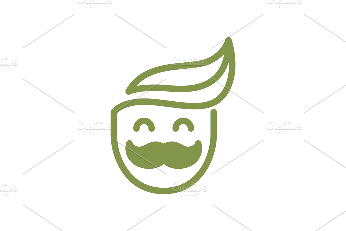 leaf hair mascot cartoon logo, a Branding & Logo Template by devastd