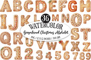 Gingerbread Christmas Alphabet, an Illustration by Designking (Thumbnail 1 of 5)