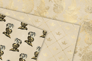 Ivory & Gold Princess Digital Paper