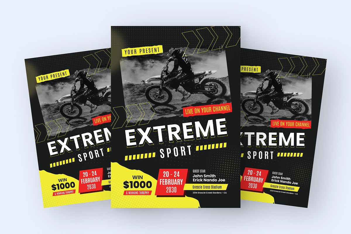 Extreme Sport Champions Flyer, a Flyer Template by SquidPixey (Photo 2 of 5)