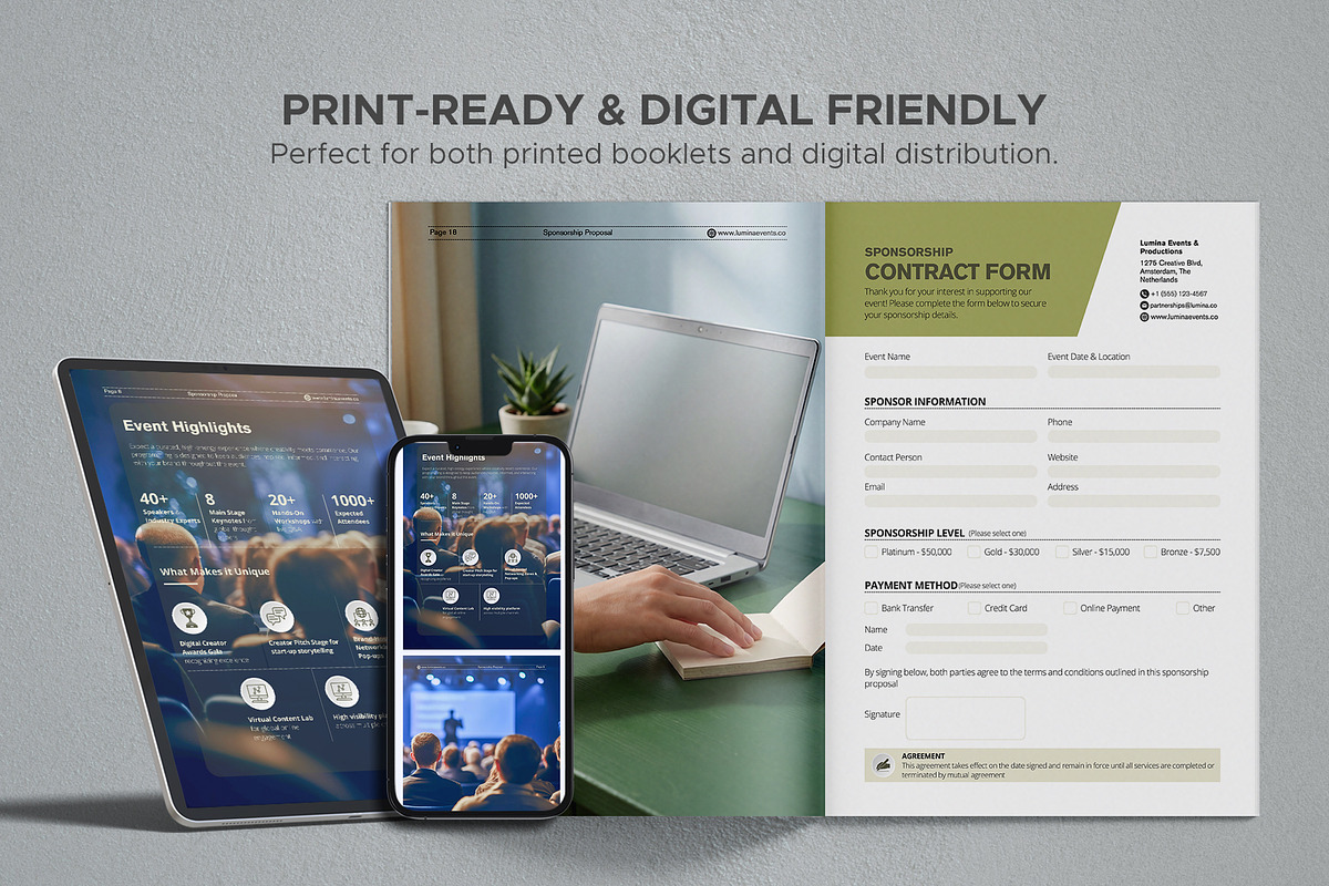 Sponsorship Proposal Template, a Brochure Template by Oshin Design (Photo 3 of 5)