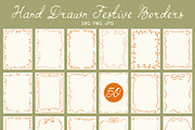 Hand Drawn Christmas Frames Bundle, a Seasonal Illustration by Ayya Studio (Thumbnail 1 of 13)