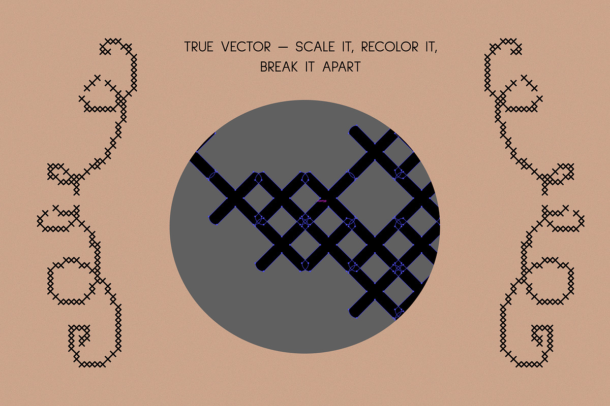 Whimsy Cross Stitch Frames & Borders, an Object Graphic by Anzhelika (Photo 5 of 10)