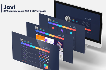 Jovi -CV Resume / Vcard PSD Template