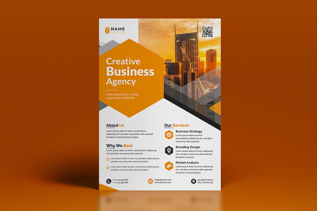 Corporate Business Flyer A4 Template, a Flyer Template by designSultan (Photo 3 of 3)