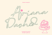 CS Ariana Dashed, a Script Font by Craft Supply Co. (Thumbnail 1 of 8)