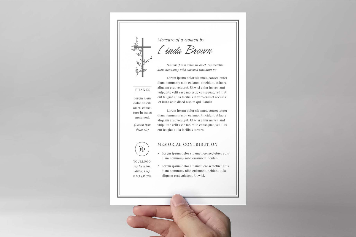 Christian Funeral Memorial Flyer, a Flyer Template by BrandPacks (Photo 3 of 5)