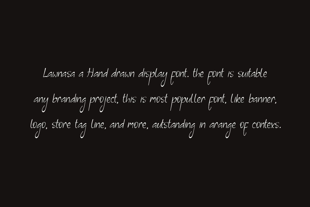 Lawnasa - Aesthetic Font, a Handwritten Font by Iqsiart Studio (Photo 4 of 6)