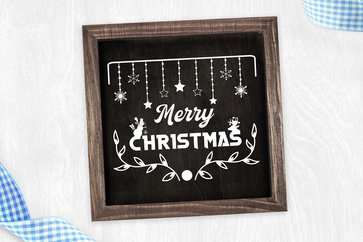 Christmas SVG - Merry Christmas SVG, a Decorative Illustration by Dasagani (Photo 3 of 5)