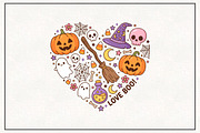Halloween Heart PNG Sublimation, a Work Illustration by CraftArtStudio (Thumbnail 1 of 4)