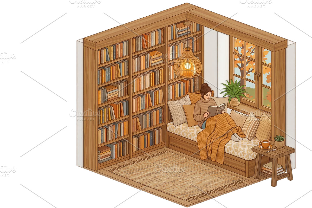 Reading Room, Library - Illustration, an Object Illustration by Nurlan's shop (Photo 3 of 3)