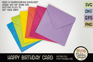 Happy Birthday Card SVG Cut File