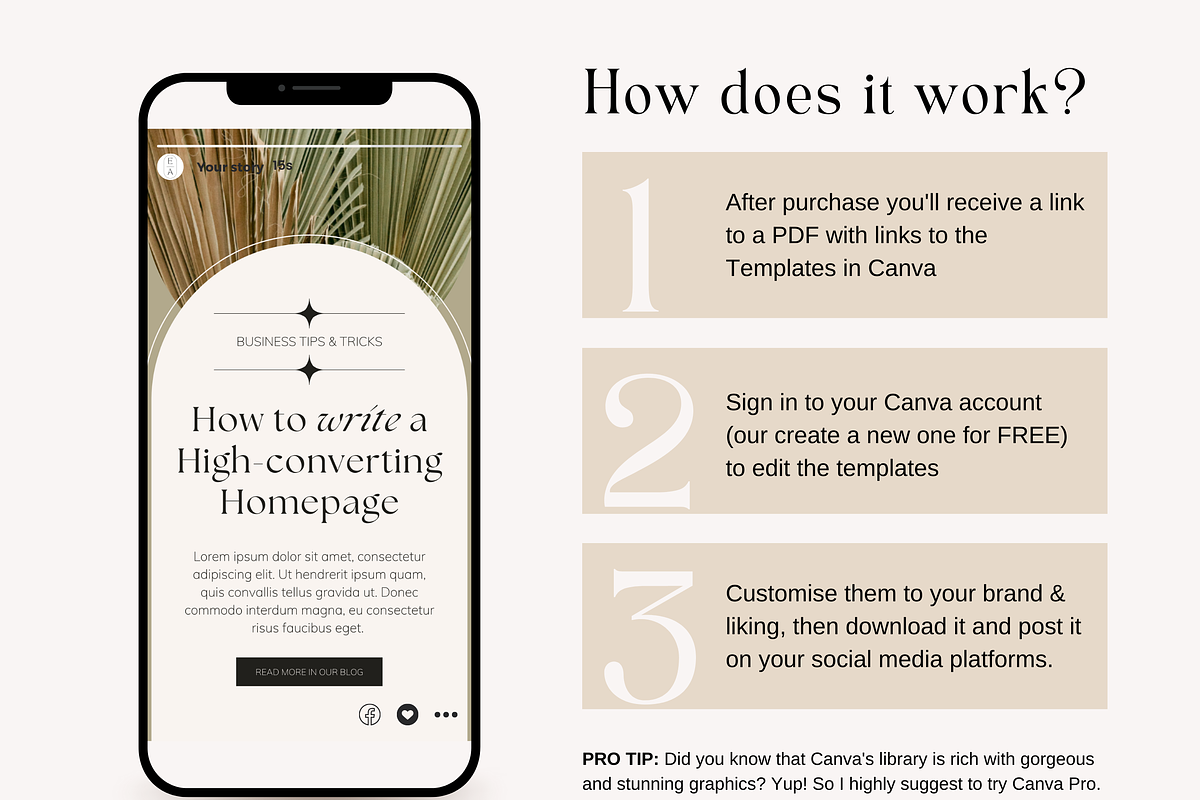 Instagram Story Templates Luxe Canva, a Social Media Template by HerstedHertz (Photo 5 of 7)