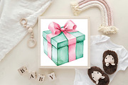 Mint & Pink Christmas Clipart, an Illustration by CraftArtStudio (Thumbnail 6 of 6)