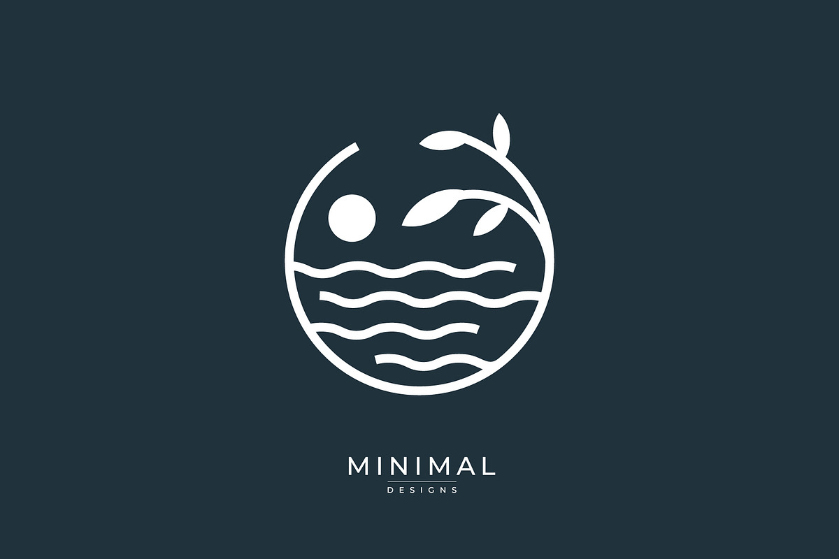 logo with sun and leaf/tree, a Branding & Logo Template by idesign_4u