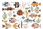 Boho fish clipart, a Seasonal Illustration by JulzaArt (Thumbnail 2 of 6)