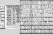 Book shelves, a Furniture 3D Model by happy brush (Thumbnail 9 of 9)