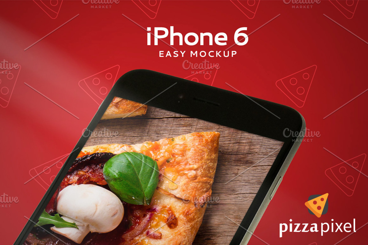 Mockup Iphone 6 for Photoshop (SALE), an iPhone Mockup by Pizza Pixel (Photo 3 of 5)