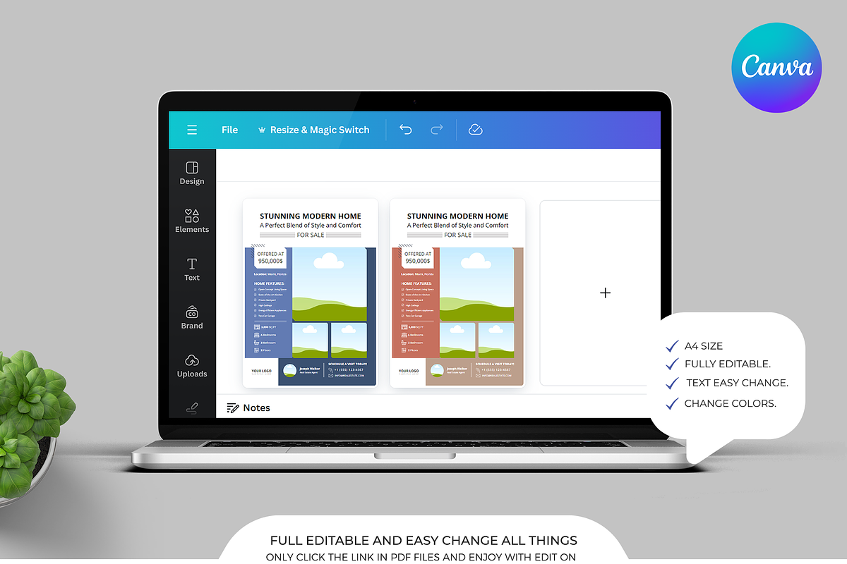 Real Estate Canva Template, a Flyer Template by Template Zone (Photo 5 of 6)