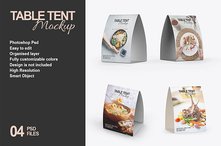 Table Tent Mockup Set, an Advertising Mockup by Dev.Rawat21