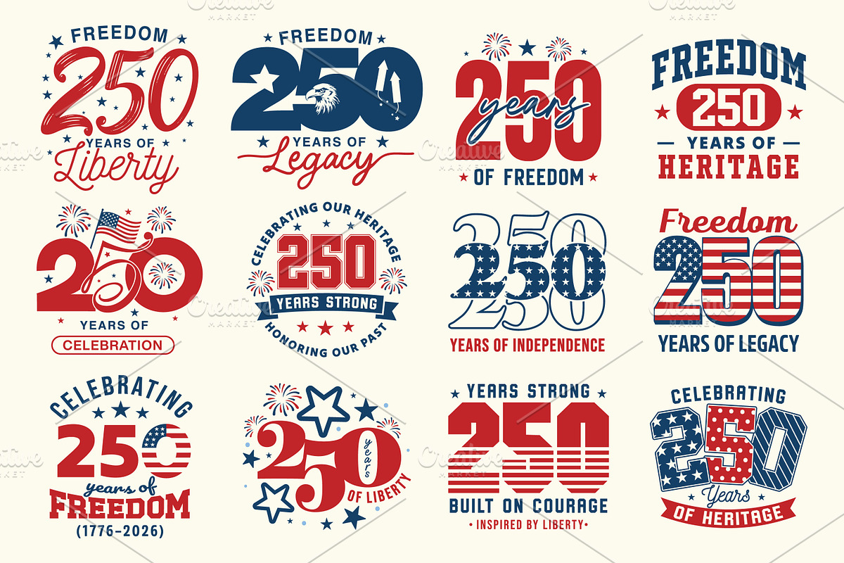 America 250th Anniversary SVG Bundle, a Graphic by ashek (Photo 2 of 4)