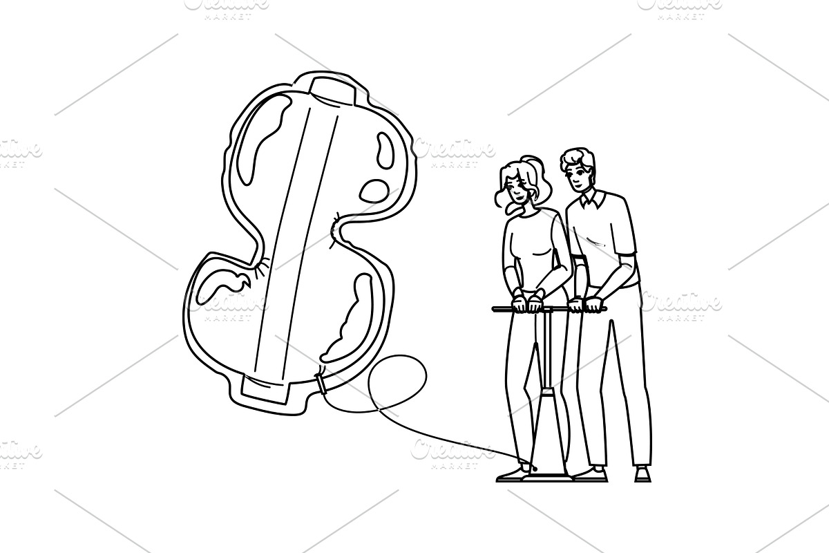 financial profitability vector, a Person Illustration by pikepicture