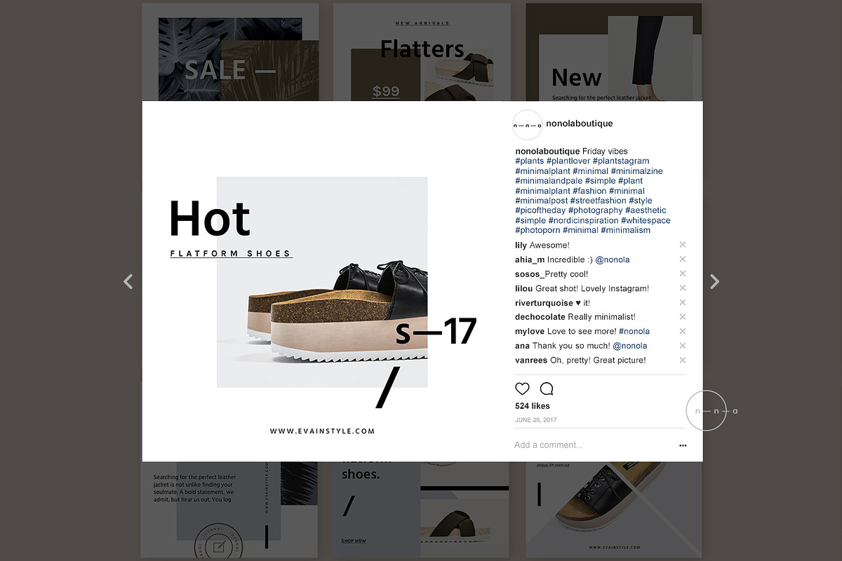 Fashion Social Media Pack • Éva, a Social Media Template by Nonola (Photo 4 of 13)
