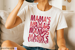Mama’s Valentine SVG Cute Mom, a Graphic by mh_arif