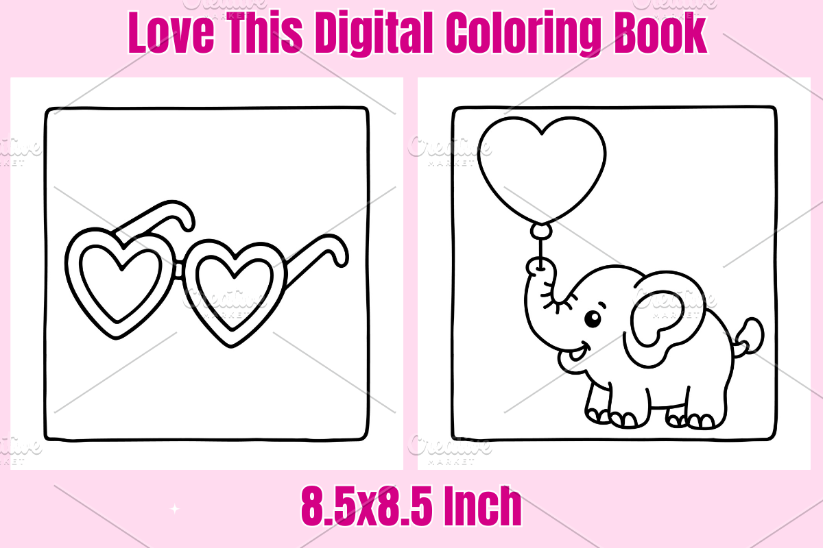 Valentine's Day Coloring Pages, a Seasonal Illustration by Coco Bloom (Photo 3 of 4)