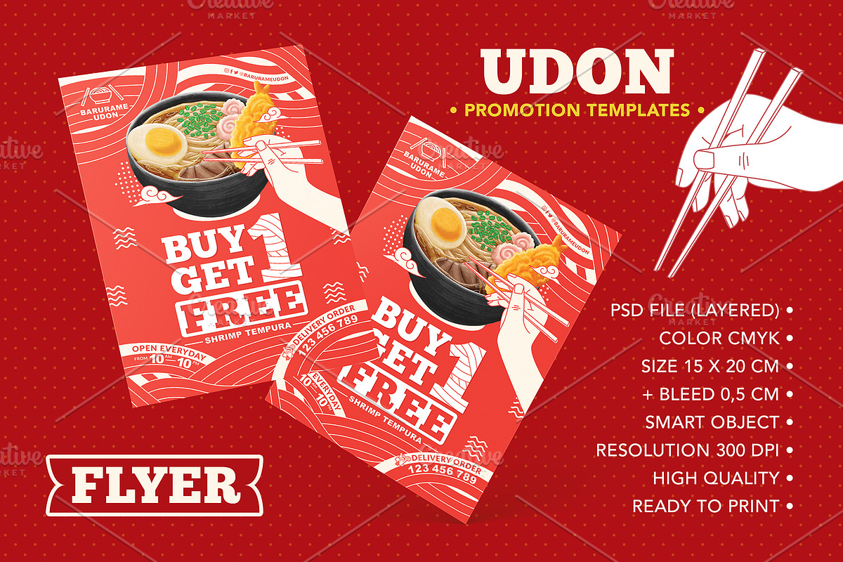 Udon Promotion Templates, a Flyer Template by MEDZ (Photo 2 of 6)
