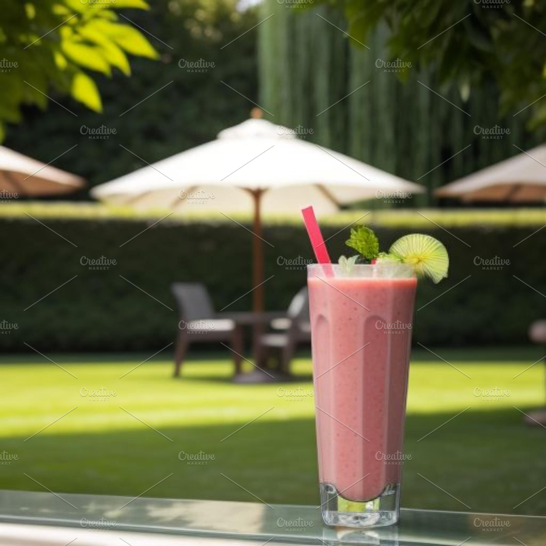 A glass with smoothie stock image, a Food & Drink Photo by ComfortQ