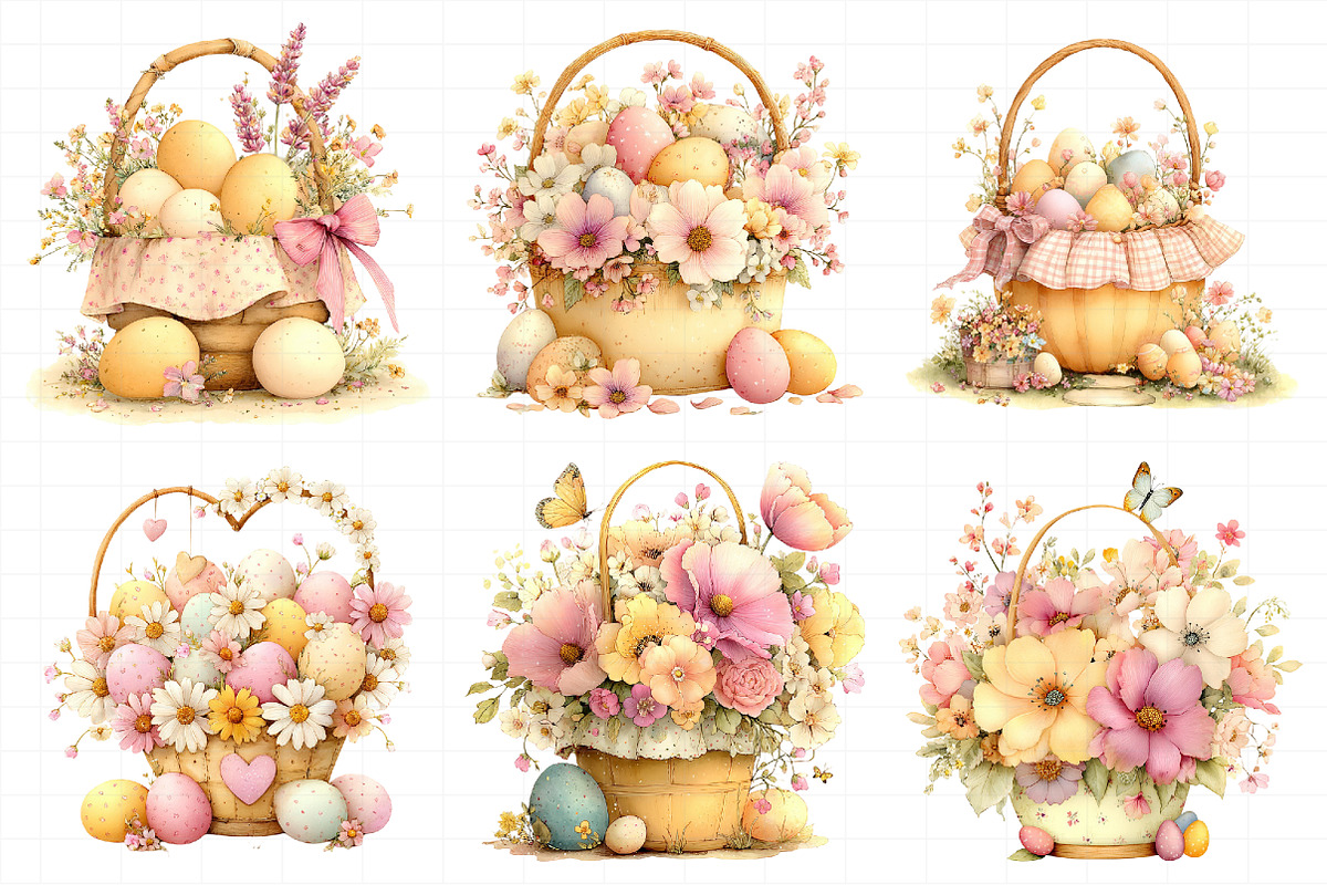 Easter Eggs Basket Clipart, an Illustration by Daily.Designs (Photo 5 of 8)