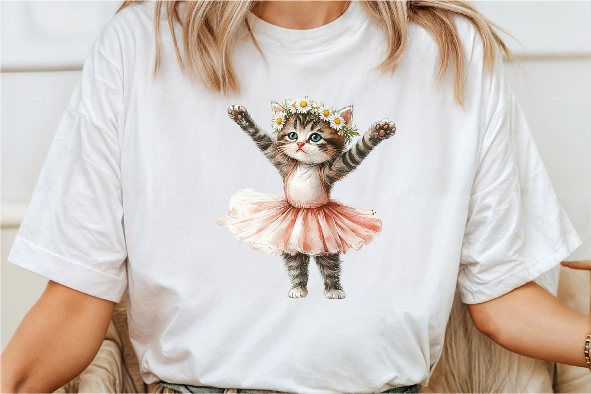 Pink Cat Ballerina Clipart, an Illustration by Rose Art (Photo 6 of 8)