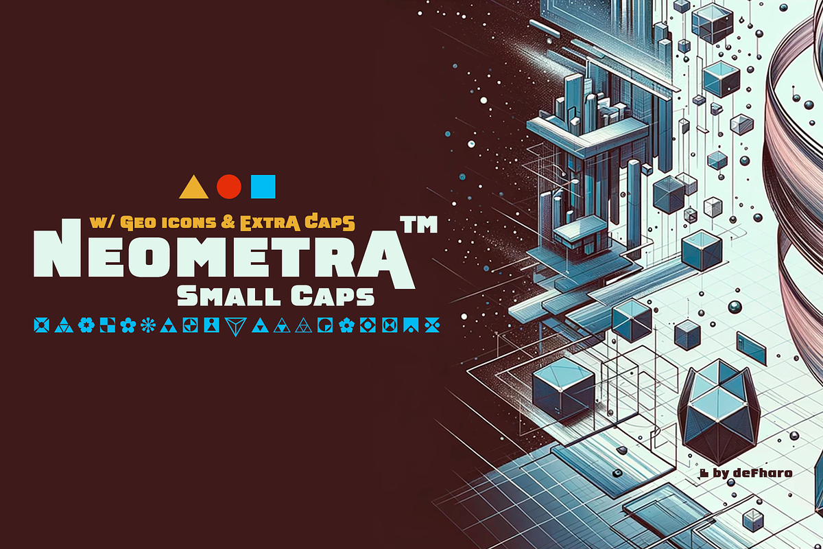 Neometra Caps Display Font, a Sans Serif Font by deFharo (Photo 7 of 8)