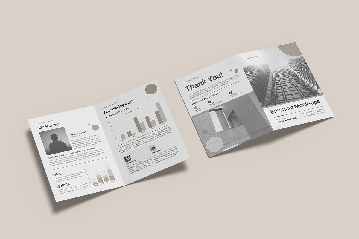 A4 Bifold Brochure Mockups, a Brochure Template by Graphic Aesthetic (Photo 13 of 21)