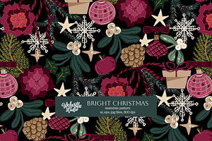 Bright Christmas Vector Pattern