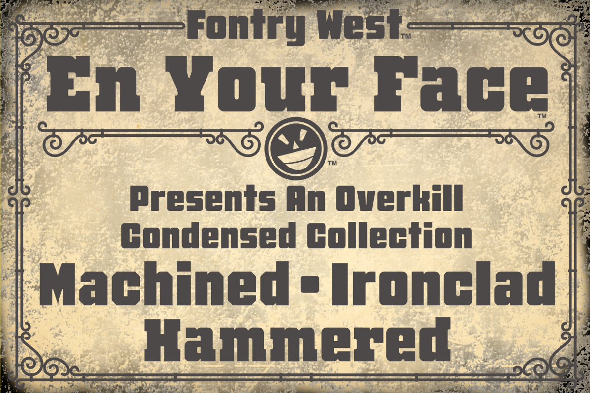 FTY Overkill Condensed, a Sans Serif Font by Fontry West (Photo 7 of 9)