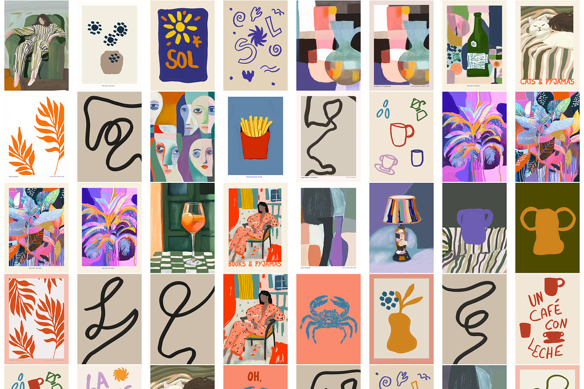 Handmade Prints & Poster Trends II, a Background Graphic by Laras Wonderland (Photo 4 of 11)