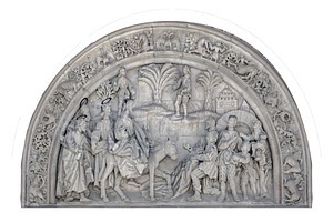 Isolated image of ornate medieval stone arch carving, an Arts & Entertainment Photo by DanFLCreativo