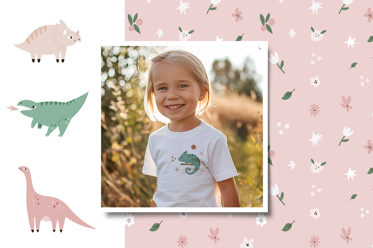 Cute Girl Explorers & Funny Dinos, an Illustration by danceyourlife (Photo 10 of 11)