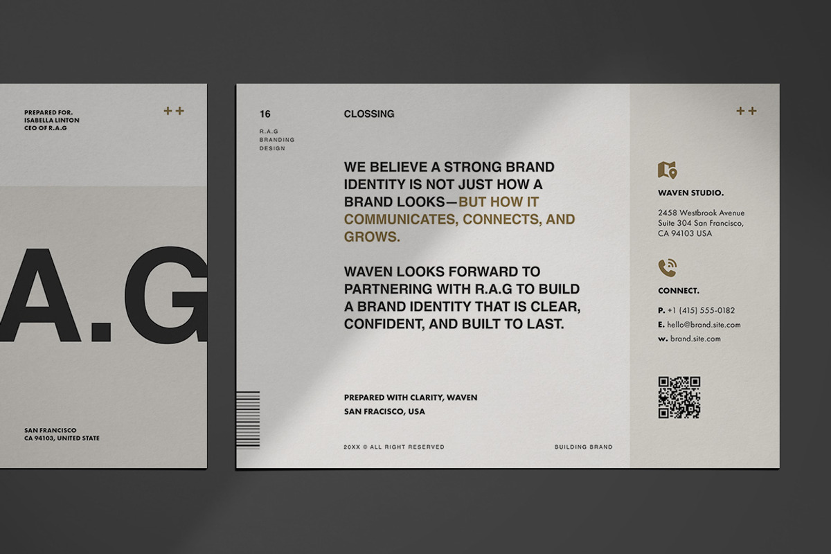 Minimalist Brand Identity Proposal, a Brochure Template by broluthfi (Photo 8 of 9)
