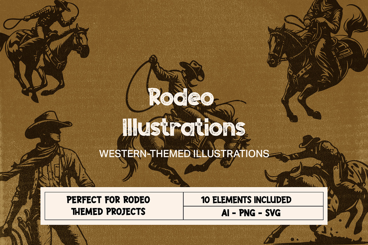 Rodeo Illustrations - Western Themed, a Person Illustration by elliazidi.designs (Photo 1 of 4)