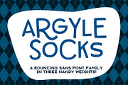 Argyle Socks: fun font in 3 weights!, a Sans Serif Font by Missy Meyer (Thumbnail 1 of 7)