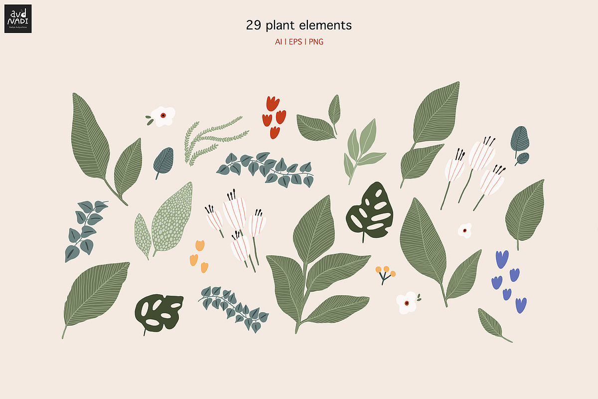 Bear’s Secret Garden - collection, an Animal Illustration by avdnadi (Photo 5 of 11)