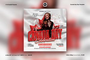 Canada Day Flyer & Social Media, a Flyer Template by iDoodle Studio